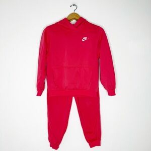 Nike Youth Girls Pink Hoodie & Sweatpants Set – Size Large